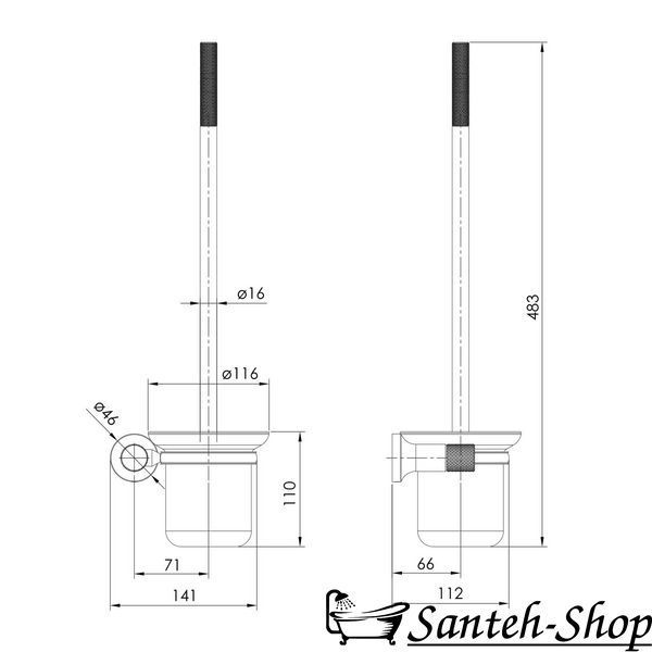 Щётка для унитаза Imprese BRENTA ZMK081906260 никель ZMK081906260 фото