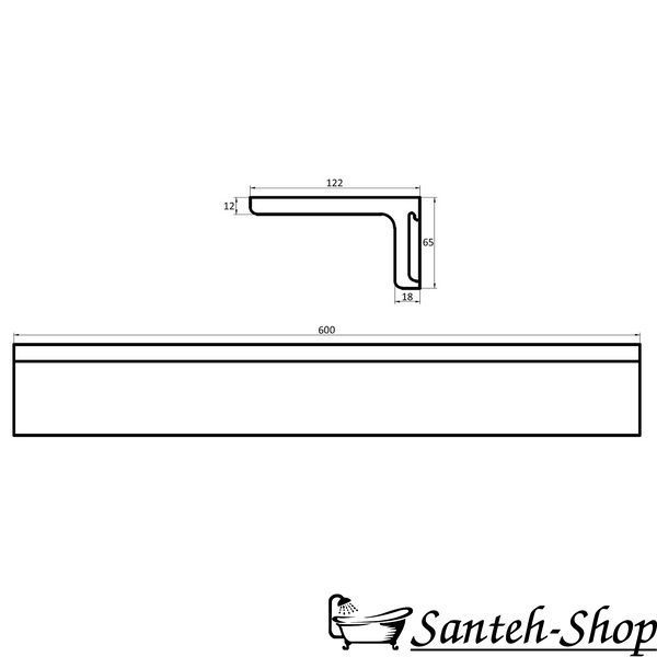 Полка для ванной комнаты Volle 18-40-115 каменная Solid surface 18-40-115 фото