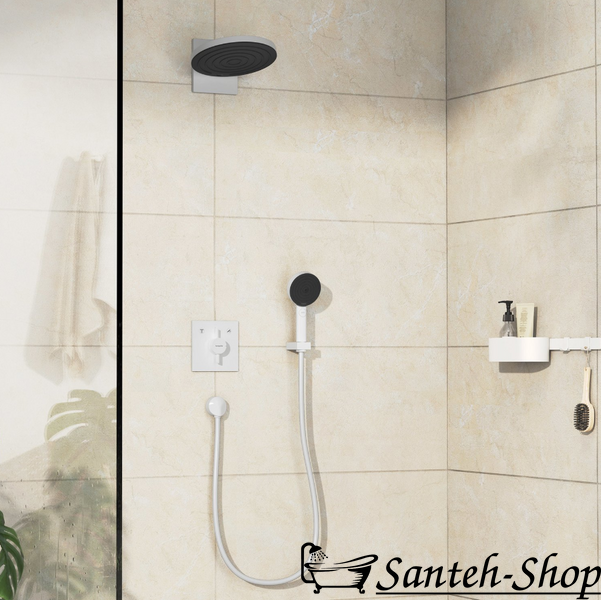Смеситель скрытого монтажа Hansgrohe DuoTurn Q на 2 функции, Matt White (75414700) 75414700 фото