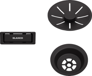 Набор декоративных элементов Blanco C-overflow и InFino&reg; 239975 черный матовый одна чаша 239975 фото