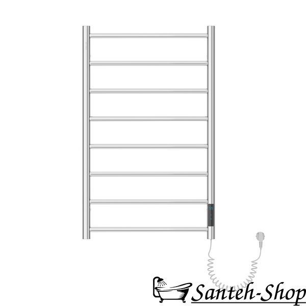 Suport electric incalzit pentru prosoape VOLLE RONDO R, 120W, 500*800mm, otel 304, cerc 8 jumperi, cronometru, termostat 70&deg;C, crom 9235.000001 foto