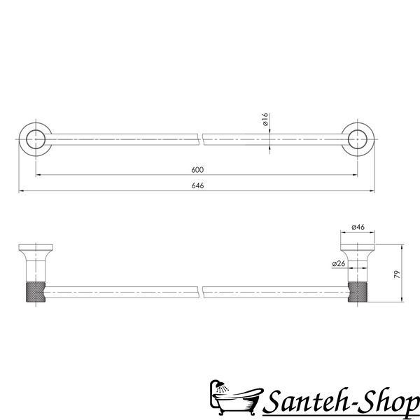 Полотенцедержатель Imprese BRENTA ZMK071901270, 600 мм хром ZMK071901270 фото