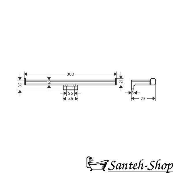 Двойной бумагодержатель Hansgrohe AddStoris (41748700) 41748700 фото