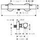 Baterie duș termostatică Hansgrohe Ecostat Fine 13324000 crom 13324000 foto 2