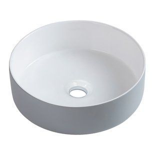Lavoar ceramic de blat IMPRESE i11252, 40*40*12 cm, rotund, gri-alb i11252 foto