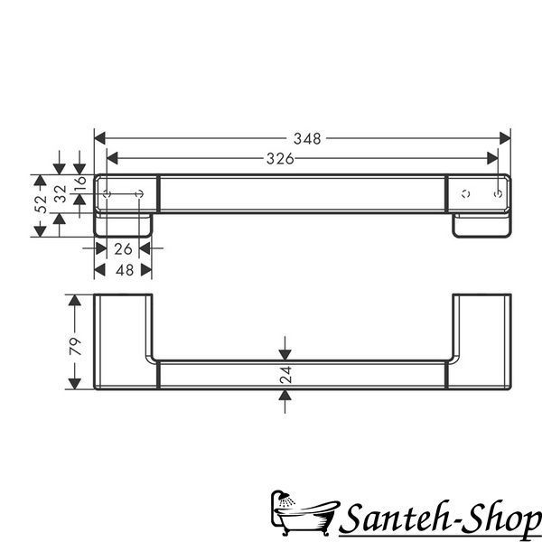 Поручень в душ Hansgrohe AddStoris, Brushed Bronze (41744140) 41744140 фото