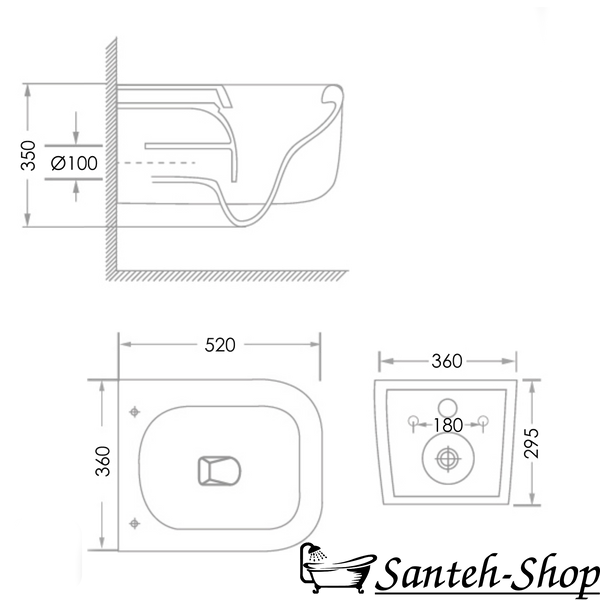 WC suspendat VOLLE HIPPO 2.0 1344.001007 vortice capac duroplast 52*36*35 cm 1344.001007 foto
