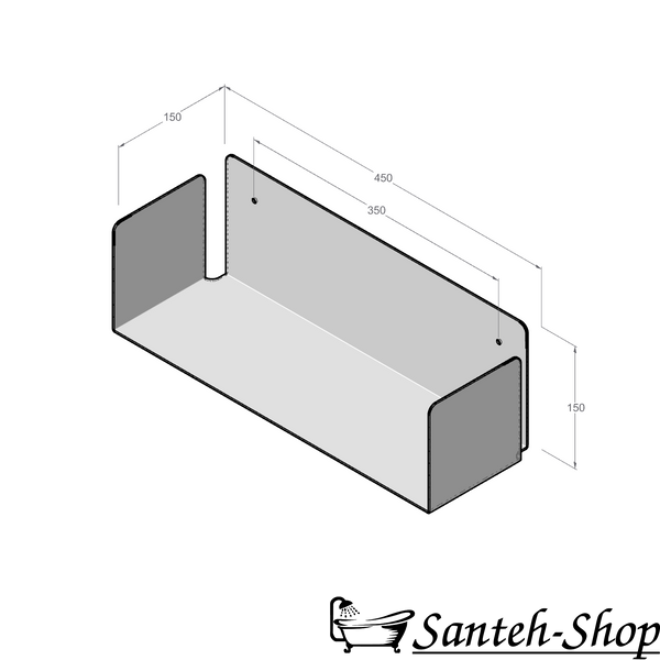 Книжная полка DASKE Tbook TB/450-0850G TB/450-0850G фото