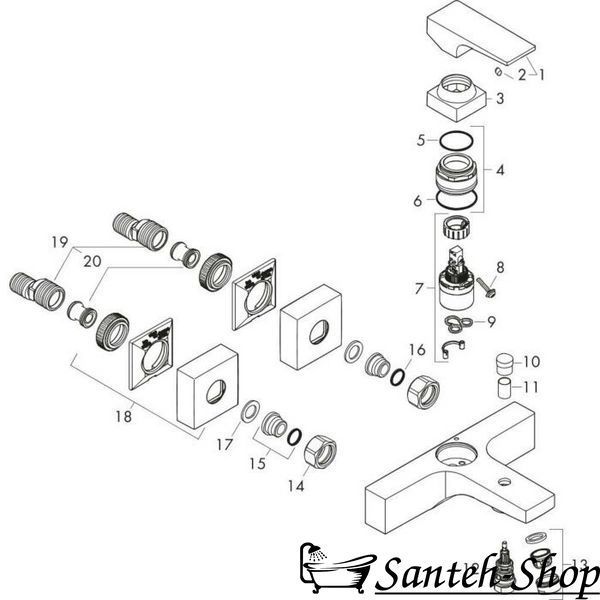 Смеситель для ванны HANSGROHE&nbsp;32540670 32540670 фото