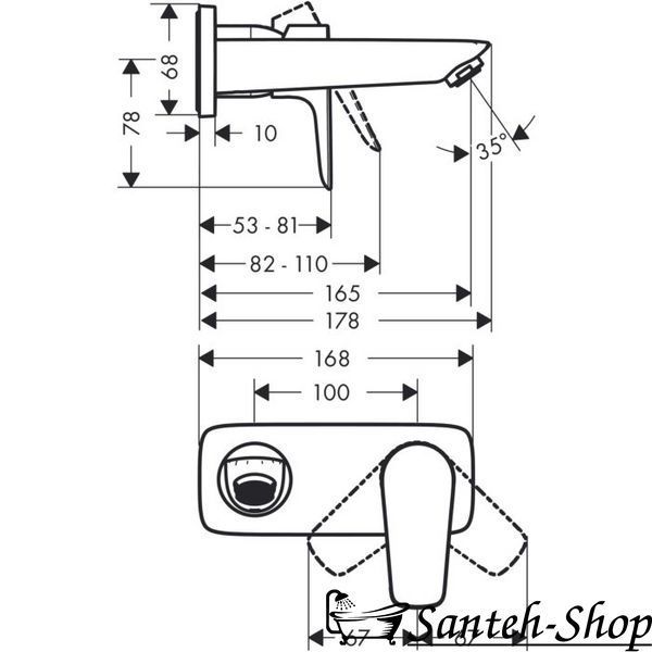 Встраиваемый Смеситель для умывальника-чаши Hansgrohe Talis E 71732000 71732000 фото