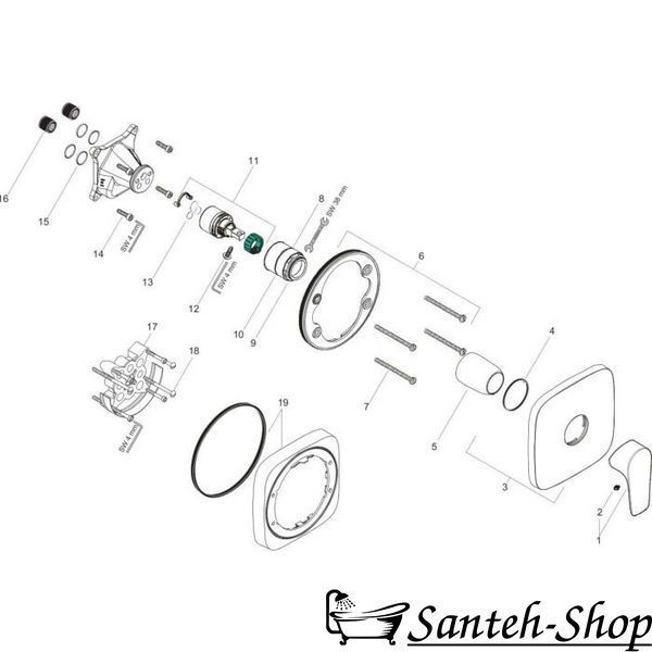 Baterie de duș &icirc;ncorporată Hansgrohe Talis E 71765000 71765000 foto