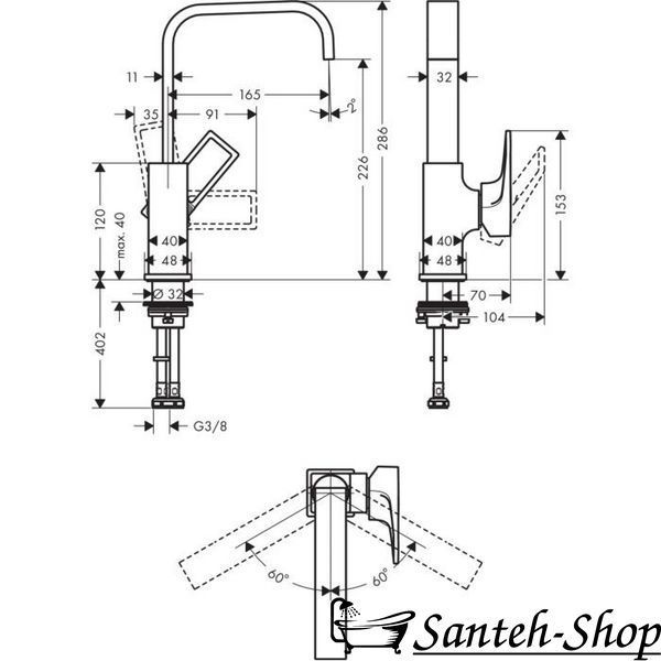 Hansgrohe 230 Metropol baterie lavoar monocomandă 74511000 321856797741 foto