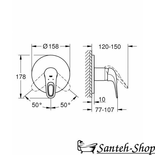 Exterior baterie de duș GROHE Eurostyle Solid 24048003 24048003 foto