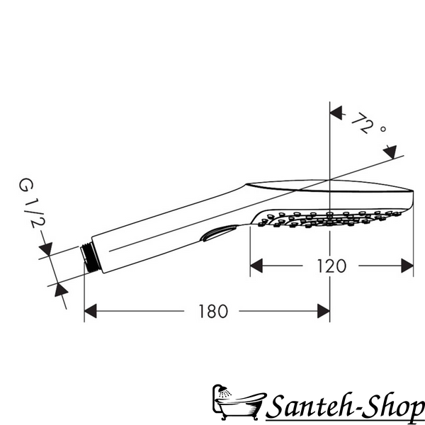 Duș de m&acirc;nă Hansgrohe 26520140 Raindance Select E 120 3jet 26520140 foto