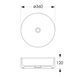Lavoar ceramic de blat IMPRESE i11252, 40*40*12 cm, rotund, gri-alb i11252 foto 2