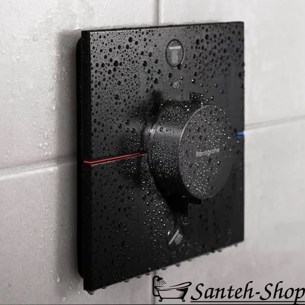 Termostat de duș Hansgrohe ShowerSelect Comfort E 15572670 negru mat 15572670 foto