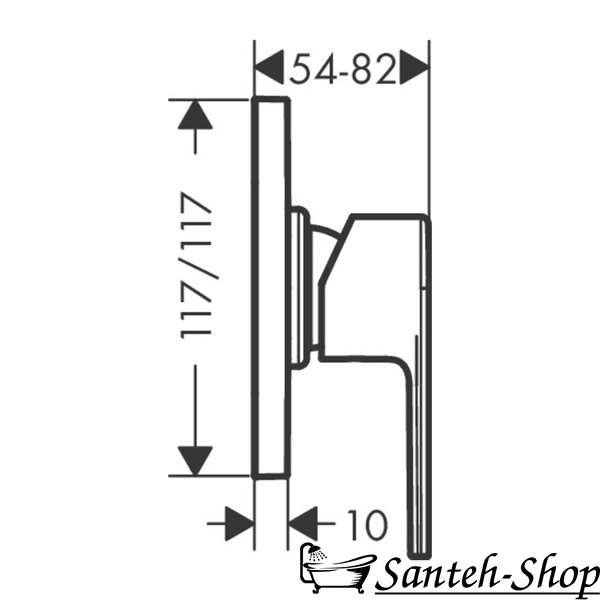 Смеситель для душа Hansgrohe Vernis Shape 71658670 черный матовый 71658670 фото