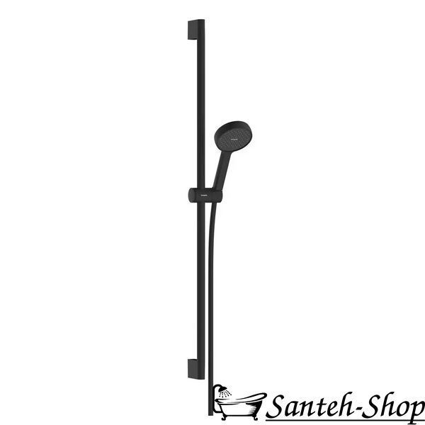 Set de duș Hansgrohe Activera S 1jet EcoSmart 28042000 cu suport de 90 cm, negru mat 28042670 foto