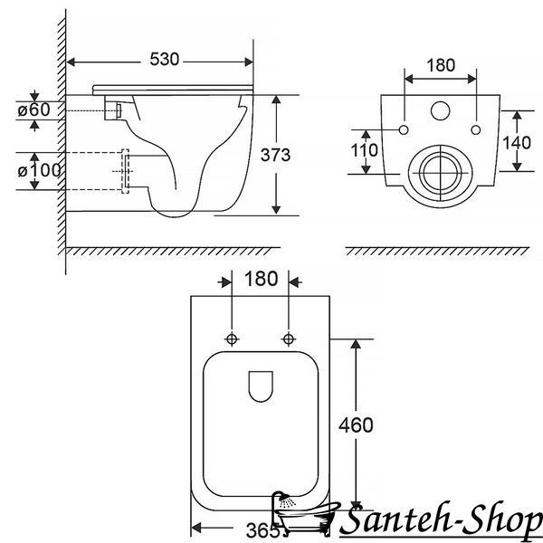 WC suspendat IMPRESE BILOVEC c06800903 53*36.5*37.3 cm scaun rasucit duroplast c06800903 foto