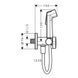Гигиенический душ Hansgrohe Bidette 1jet S на холодную воду 29230670 фото 2