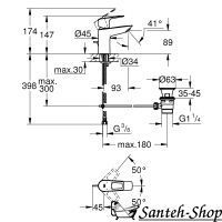 Baterie lavoar GROHE BAULOOP NEW 23335001 monocomandă 23335001 foto