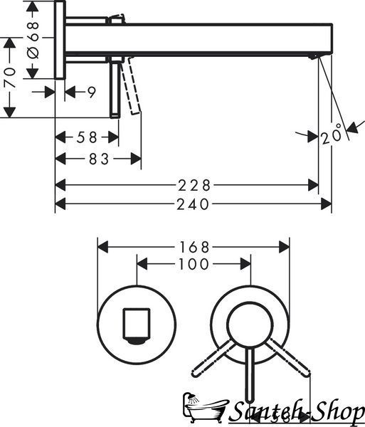 Baterie de lavoar Hansgrohe Finoris, alb mat (76050700) 76050700 foto