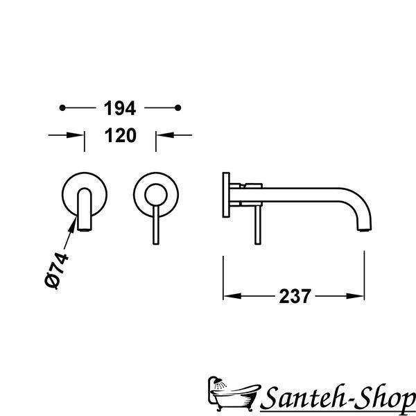 Baterie lavoar STUDY exterior Satin 26230022AC foto
