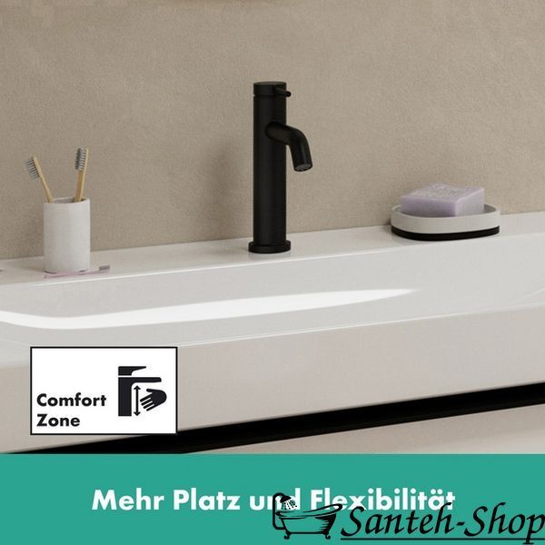 Baterie lavoar Hansgrohe Tecturis S 110 CoolStart, Negru Mat (73314670) 73314670 foto