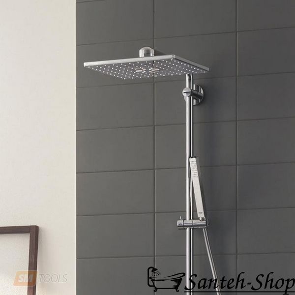 Sistem de dus cu termostat pentru montare pe perete GROHE 26508000 foto
