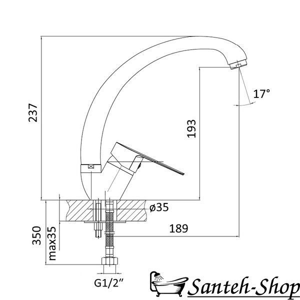 Baterie de bucătărie RJ LOTUS RBZZ002-8N monocomandă crom RBZZ002-8N foto
