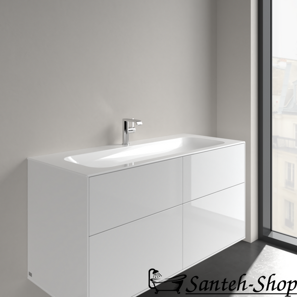 Раковина Villeroy & Boch Finion 4164C2R1 для установки на тумбу, 1200 x 500 x 160 mm, без перелива, Альпийский белый CeramicPlus 4164C2R1 фото