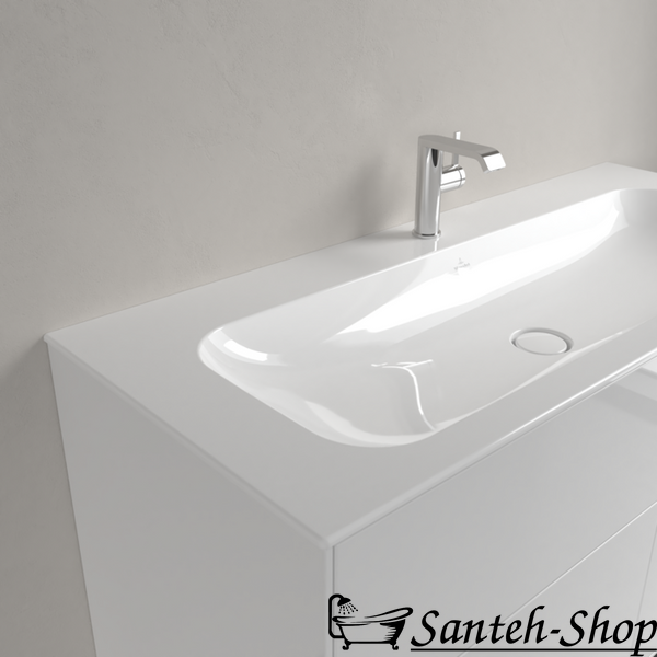 Раковина Villeroy & Boch Finion 4164C2R1 для установки на тумбу, 1200 x 500 x 160 mm, без перелива, Альпийский белый CeramicPlus 4164C2R1 фото