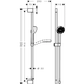Set de duș Hansgrohe Activera S 1jet EcoSmart 28042000 cu suport de 90 cm, crom 28042000 foto 2