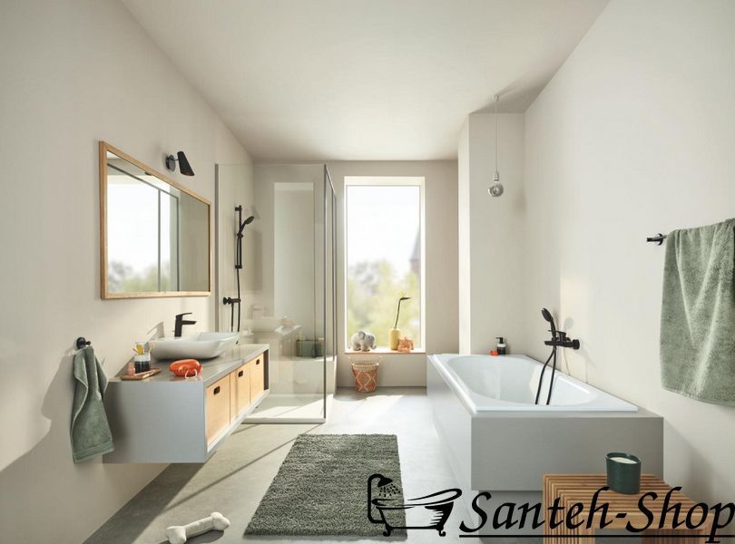 Set de duș Grohe Tempesta 110, 2 spray-uri, negru mat (261622433) 261622433 foto