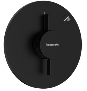 Смеситель для душа Hansgrohe скрытого монтажа DuoTurn S на 1 функцию, Matt Black (75618670) 75618670 фото