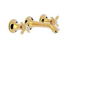 TRES-CLASIC Baterie lavoar din perete fara sticla Aur 24K 24215102OR foto