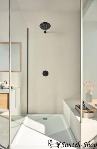 Grohe Tempesta 250 duș deasupra capului, 380 mm, 1 spray, cu suport, negru mat (266682430) 266682430 foto