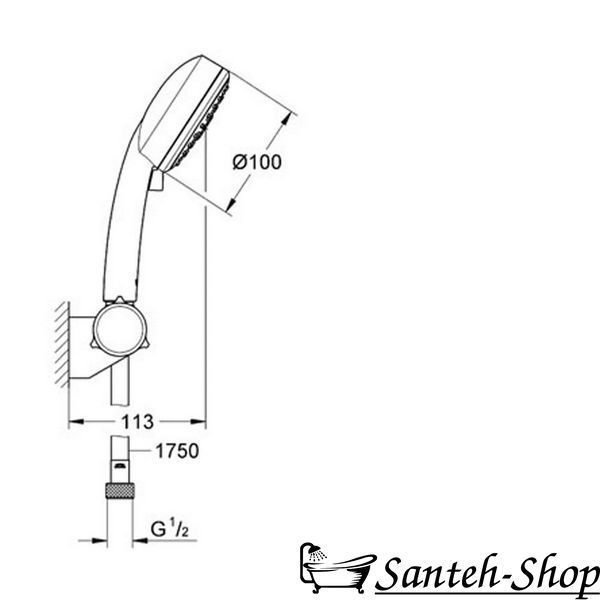 Душевой набор GROHE New Tempesta Cosmopolitan 100 III 27584002 фото