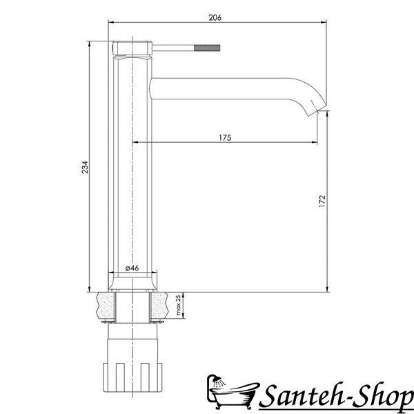 Baterie lavoar Imprese BRENTA ZMK091908011 inalta. grafic.crom 25 mm ZMK091908011 foto
