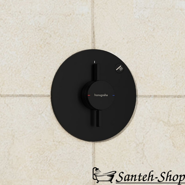 Смеситель для душа Hansgrohe скрытого монтажа DuoTurn S на 1 функцию, Matt Black (75618670) 75618670 фото