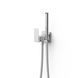 Set de dus igienic Tres CUADRO cu robinet ascuns Cromat 612301 foto 1