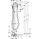 ​​​​​​​Смеситель для ванны Hansgrohe Metris 31471000 напольный 31471000 фото 2