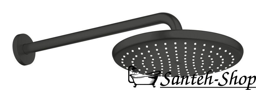 Grohe Tempesta 250 duș deasupra capului, 380 mm, 1 spray, cu suport, negru mat (266682430) 266682430 foto