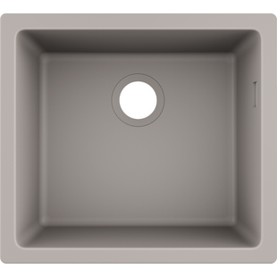 Hansgrohe S510-U450 Chiuvetă de bucătărie subtop 500x450mm, gri beton (43431380) 43431380 foto
