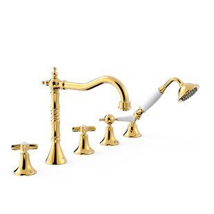 Baterie pentru cada TRES-CLASIC cu 5 orificii Aur 24K 24214601OR foto