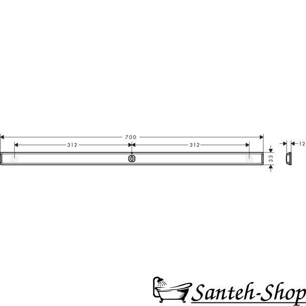 Настенная планка Hansgrohe WallStoris 70x3,3x1,2 см, Matt White (27904700) 27904700 фото