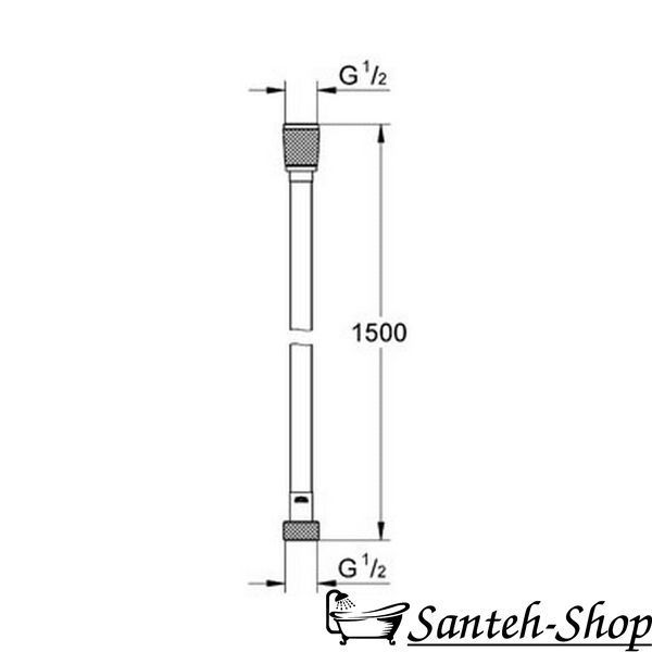 Furtun de duș anti-&icirc;ndoire GROHE Silverflex 28364001 28364001 foto
