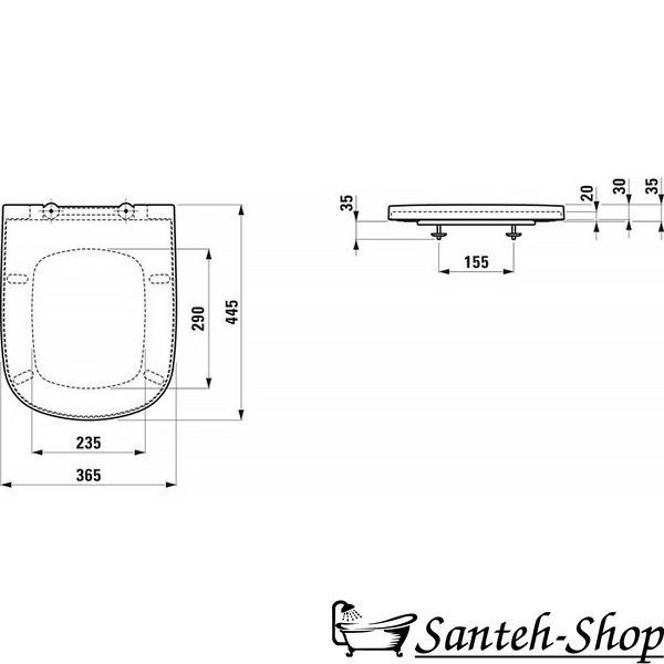 Подвесной унитаз с крышкой Laufen Palomba Rimless H8208020000001+H8918020000001 H8208020000001+H8918020000001 фото