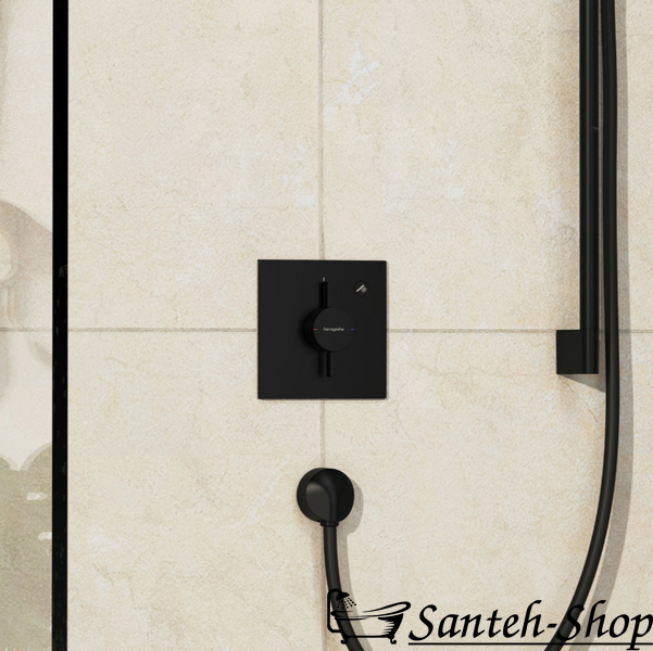 Смеситель для душа Hansgrohe скрытого монтажа DuoTurn E на 1 функцию, Matt Black (75617670) 75617670 фото