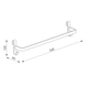Suport prosop de perete IMPRESE sh10121GM cu c&acirc;rlige, 53,5 x 10 x 10 cm, gun metal sh10121GM foto 2
